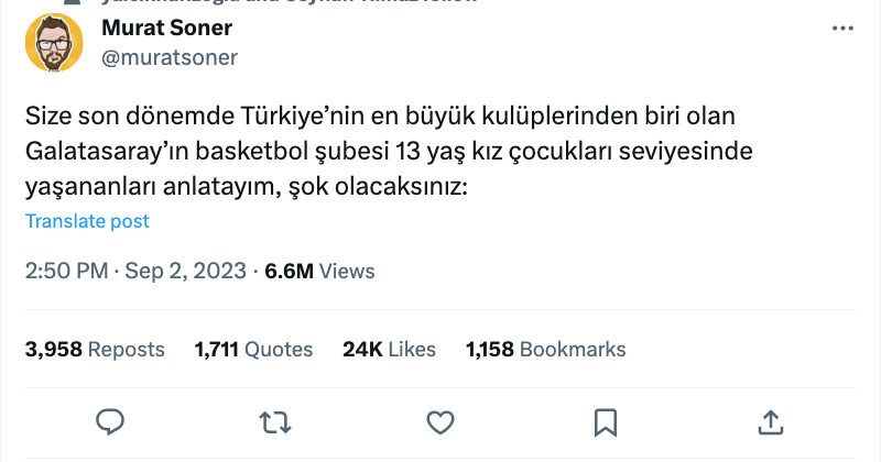 murat soner den galatasaray kadin basketbol subesi ile ilgili sok iddia